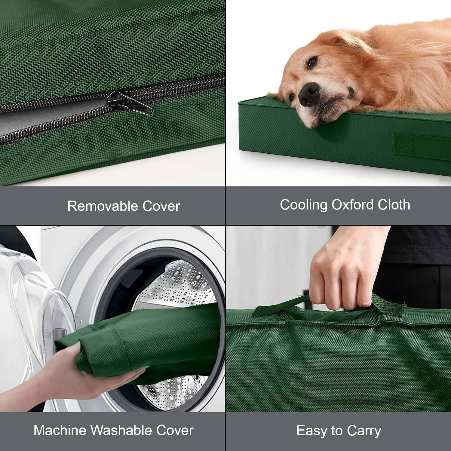 Outdoor Extra Large Dog Bed XXL for Giant Breed Dogs | Egg Crate Orthopedic Foam, Fits 48x30 Crates, TPU Waterproof Layer, Machine Washable 1680D Oxford Cover, Up to 110 lbs - Image 6