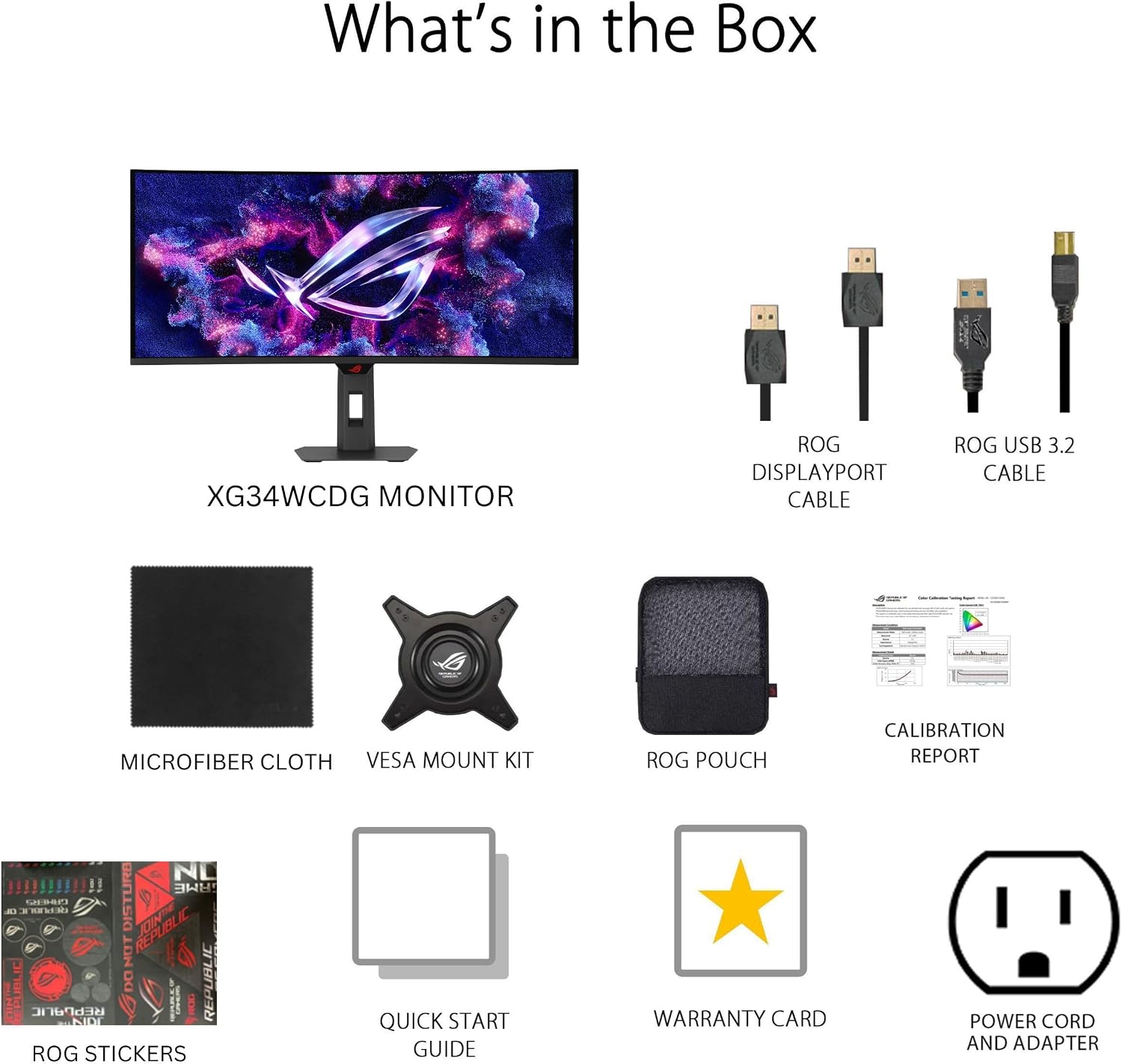 ASUS ROG XG34WCDG 34 Inch 1440p 175Hz Ultrawide OLED G-SYNC Gaming Monitor - Image 8
