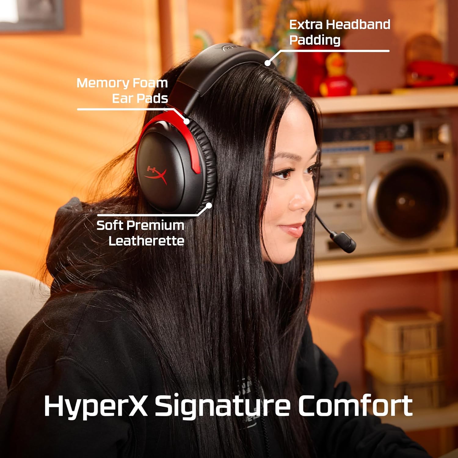 HyperX Cloud III S – Wireless Gaming Headset for Multi-Platform, 2.4GHz, Bluetooth, Battery Life up to 120 Hours 2.4GHz / 200 Hours Bluetooth, 53mm Angled Drivers, Detachable Mic – Black - Image 5