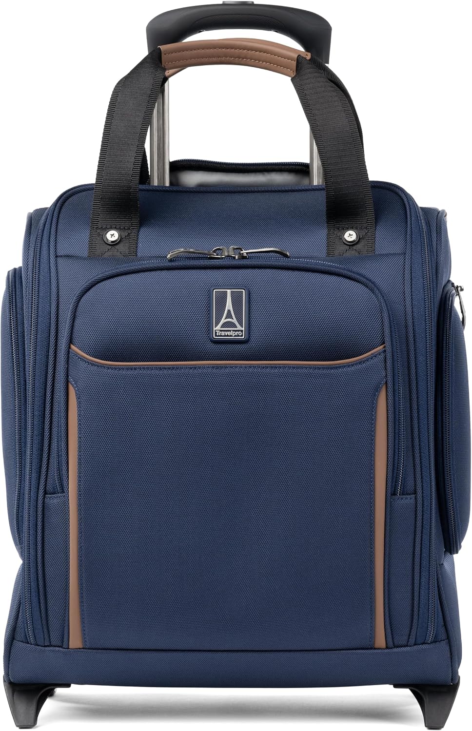 Travelpro Crew Classic Softside Carry-On Underseat Bag, Blue, 17-Inch | Lightweight Rolling Design With 14-Laptop & Tablet Sleeve, Personal Item Size, Fits Under Airline Seats