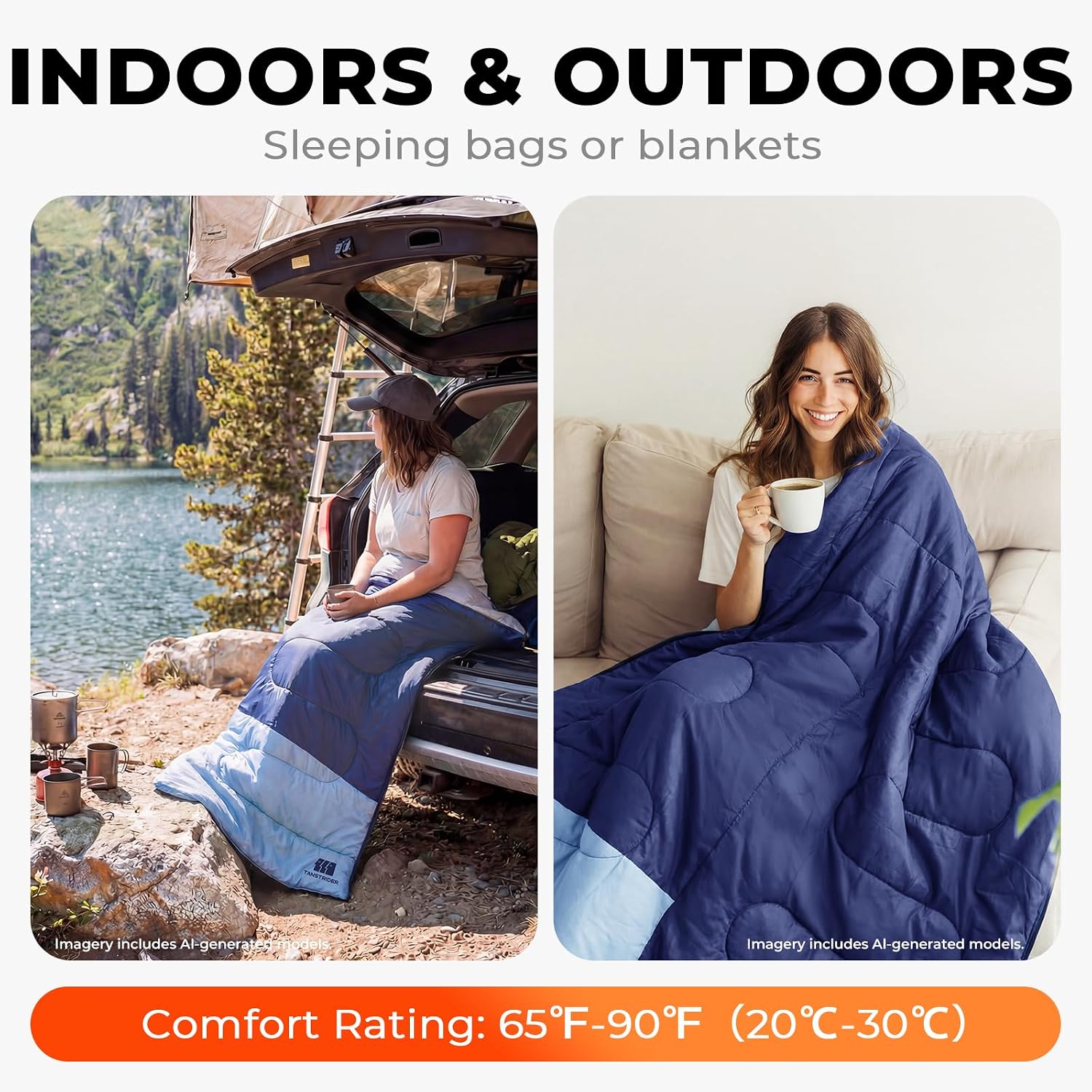 Ultralight Warm Weather Sleeping Bag - Portable, Waterproof, Compact Lightweight, Comfort with Compression Sack - Great for Outdoor Camping, Backpacking & Hiking - Image 9