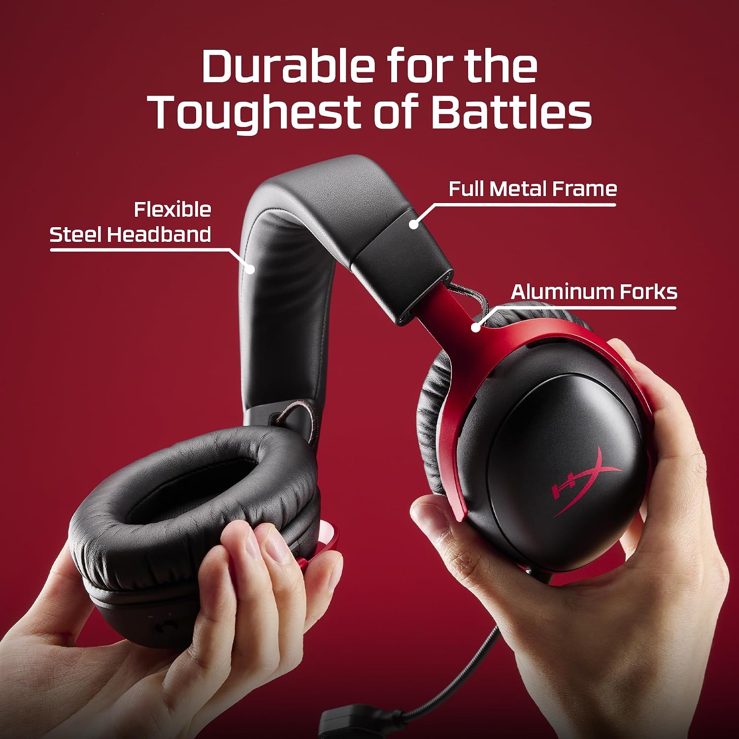 HyperX Cloud III S – Wireless Gaming Headset for Multi-Platform, 2.4GHz, Bluetooth, Battery Life up to 120 Hours 2.4GHz / 200 Hours Bluetooth, 53mm Angled Drivers, Detachable Mic – Black - Image 7