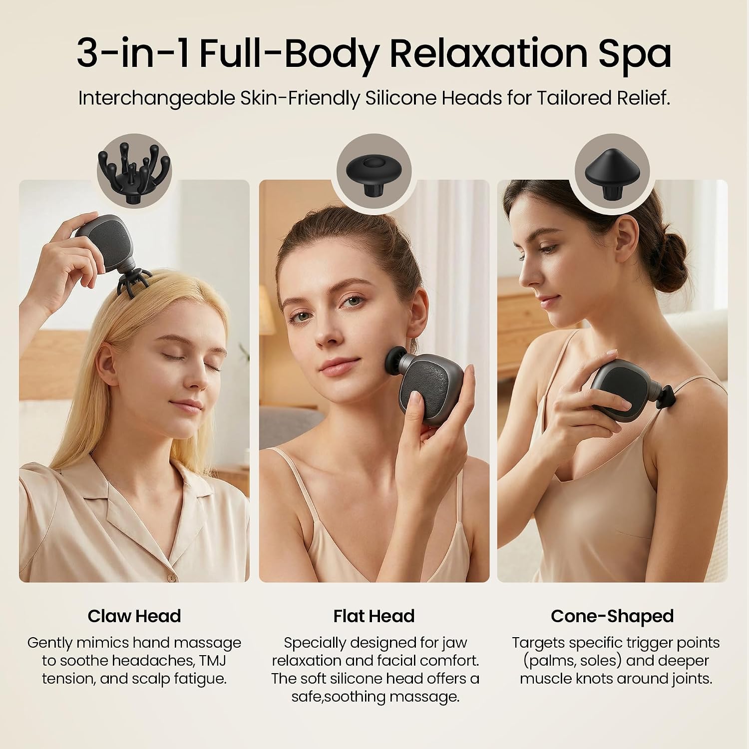 Mini Massage Gun, Small Handheld Muscle Massager for Face Neck Scalp - Image 4