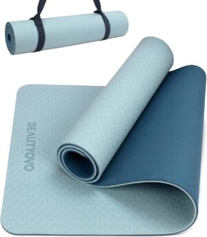 BEAUTYOVO Yoga Mat with Strap, 1/3 ...