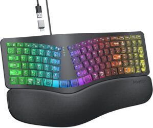 MEETION Wired Ergonomic Keyboard wi...