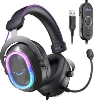 FIFINE Wired Gaming Headsets: 7.1 S...