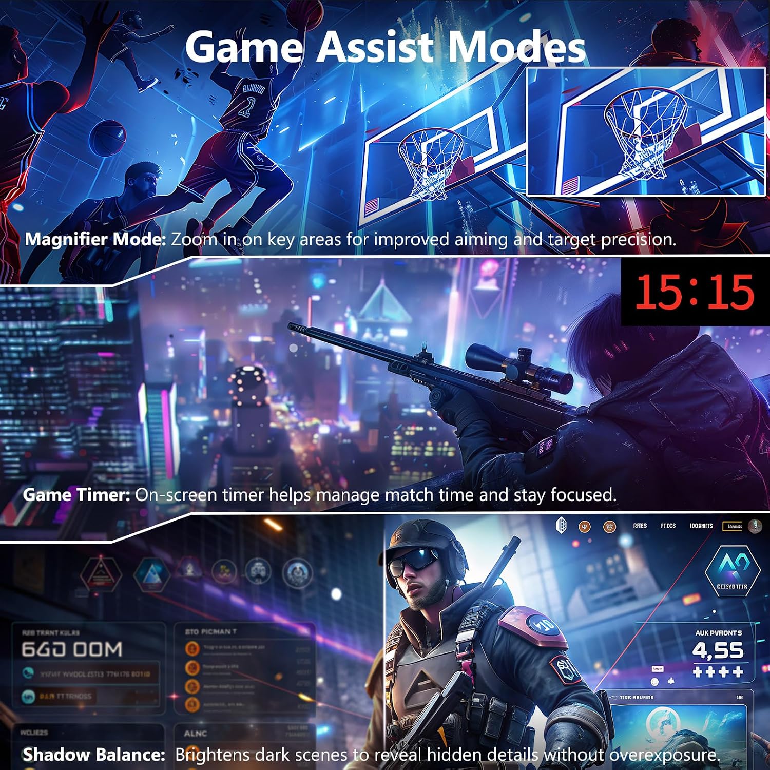 Z-Edge 5K 49 Inch Curved Gaming Monitor, DQHD 240Hz Ultrawide Computer - Image 9