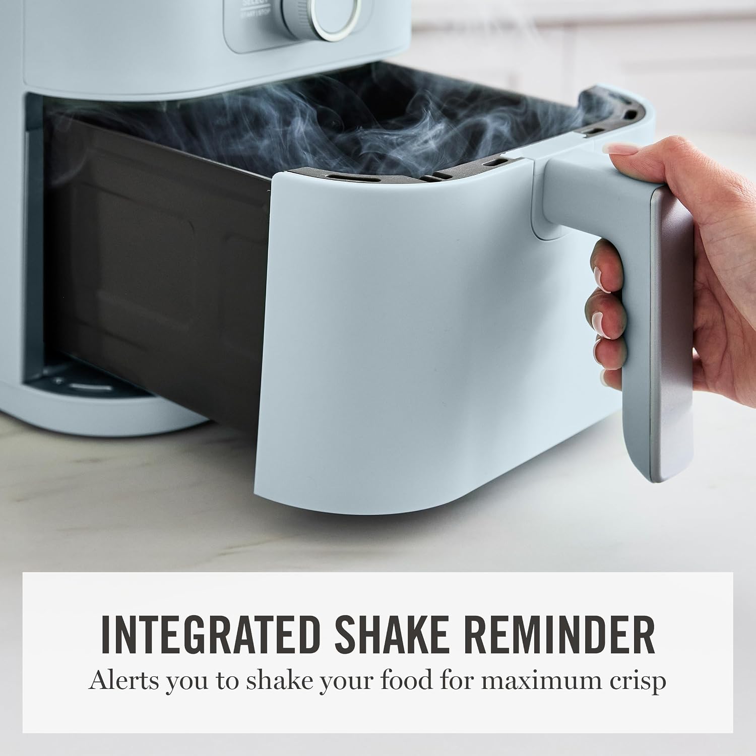 Martha Stewart 6-Quart Air Fryer, 6 Presets, Space Saving, Sky Blue - Image 7