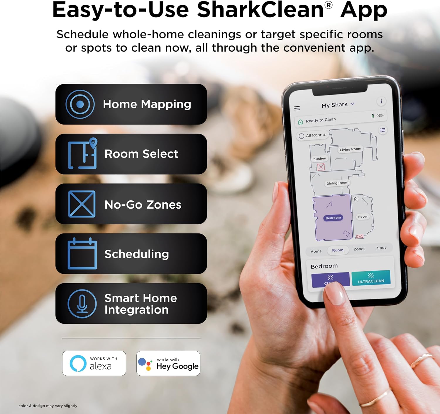 Shark AV2501S AI Ultra Robot Vacuum, with Matrix Clean, Home Mapping, 30-Day Capacity HEPA Bagless Self Empty Base, Perfect for Pet Hair, Wifi, Dark Grey - Image 9