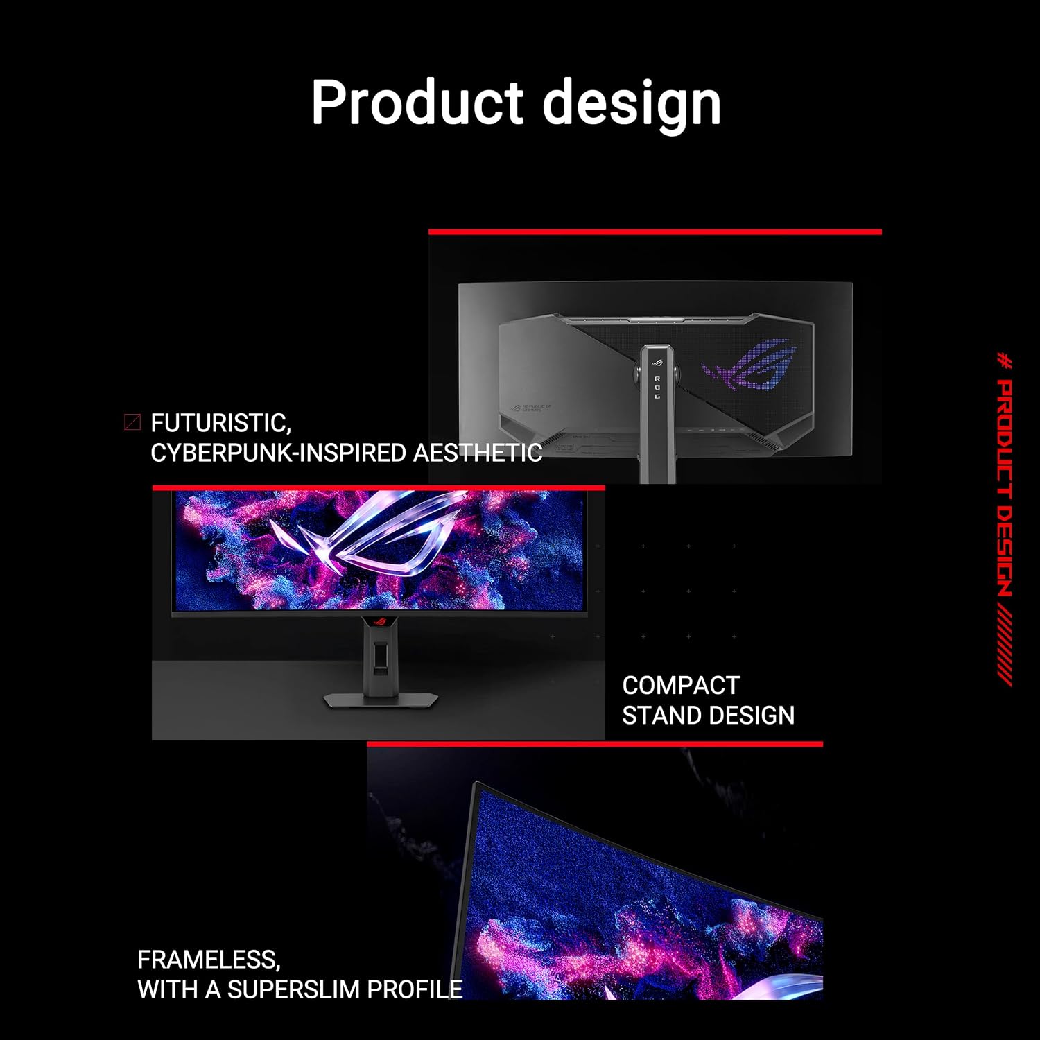 ASUS ROG XG34WCDG 34 Inch 1440p 175Hz Ultrawide OLED G-SYNC Gaming Monitor - Image 6