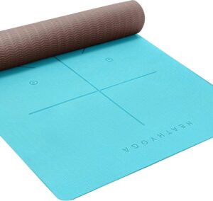 Heathyoga Yoga Mat Non Slip TPE Pil...