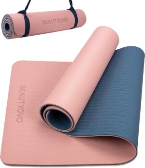 BEAUTYOVO Yoga Mat with Strap, 1/3 ...