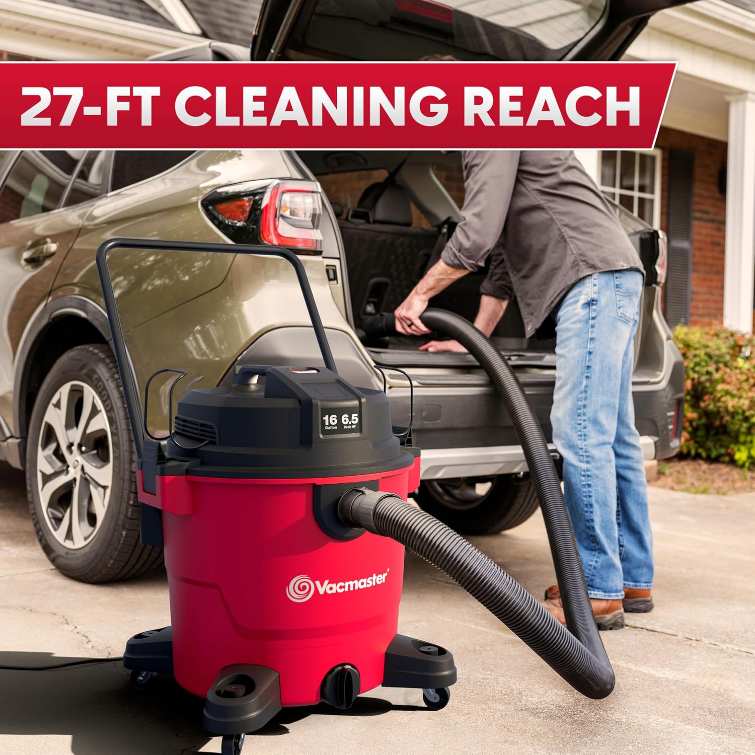 Vacmaster VJH1612PF 1101 16 Gal 6.5 Peak HP† Heavy-Duty Wet/Dry Vac Red - Image 5