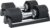 Snode AD80 Drop-proof Cast Iron Adjustable Dumbbells 80LBs | Knurled Chrome Handle,Fast Adjust,Compact Design,Durable Cast Iron Plates and Cradle,Heavy Weights Dumbbells Set for Home Gym