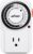BN-LINK 24-Hour Heavy Duty Mechanical Timer Outlet,Indicator Light, 3-Prong