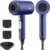 Slopehill Professional Ionic Hair Dryer, Powerful 1800W Fast Drying Low Noise Blow Dryer with 2 Concentrator Nozzle 1 Diffuser Attachments for Home Salon Travel (Prussian Blue)