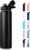 Fijinhom Insulated Water Bottle with Handle, 304 Stainless Steel Water Bottles with Wide Mouth, Double Wall Vacuum Sports Water Bottle, BPA Free, Keep Cold and Hot, 24 Ounces, Black