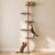 80-Inch Wall-Mounted Cat Tree with Scratching Post & 5 Perches