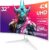 CRUA 32″ 4K 240Hz Curved Gaming Monitor, 1500R, FreeSync, Speakers, White | UHD 3840×2160 16:9 VA, 120%sRGB, HDMI2.1/DP1.4, 75x75mm Wall Mount for PC Gaming, Movies, Streaming, Editing and Multitasking