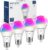 Lightinginside Smart Light Bulb Work with Alexa/Google Home/SmartLife, 4PCS | CRI>90, No Hub Required, 60W RGBCW Color Changing Light Bulbs, 800LM 9W Smart Bulb, 2.4G WiFi & BLE A19 E26 Bulb, ETL Listed