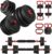Adjustable Dumbbell, 20/30/45/70/90lbs Dumbbells Set, 4-in-1 Free Weights for Women/Men Workout Equipment Used as Barbell/Kettlebells/Push up Stand for Home Gym