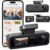 70mai 4K Dash Cam Front and Rear Inside, 3 Channel Car Dash Camera for Cars, Dashcam with GPS, Wi-Fi 6, Voice Control, Parking Monitor, Night Vision, Loop Recording, 64GB SD Card Included (T800E)