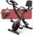 PLENY Folding Exercise Bike, 5 IN 1 Indoor Stationary Bikes for Home | Workout Bike with 6.6 LBS Flywheel, 16-Level Adjustable Magnetic Resistance, 330LB Weight Capacity, Back Support Cushion