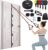 Brebebe Door Anchor Strap for Resistance Bands Exercises, Multi Point Anchor Gym Attachment for Home Fitness, Portable Door Band Resistance Workout Equipment, Easy to Install, Punch-Free, Nail-Free