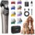 oneisall Dog Clippers for Grooming Thick Hair, Professional 9000RPM 5 Speed with 5 in 1 DLC Blade, 280min Cordless, Low Noise Dog Grooming Kit with 8 Metal Combs Carring Case for Dogs Cats Pet | 280Min Cordless. Low Noise. 5 in 1 DLC Blade.8 Metal Combs with Carring Case.5-Speed for Thick Curly Matted Coats at Home