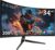 Z-Edge 34 inch Curved Gaming Monitor, WQHD 1440P 200Hz 144Hz PC Monitor | MPRT 1ms, 21:9 Aspect Ratio, 1500R, 16.7M Colors, 4000:1 Contrast, UG34 Frameless,Eye Care, 2xDP,2xHDMI,for Gaming,Business