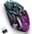 Wireless Gaming Mouse,Rechargeable Computer Mouse with Type-C Fast Charging, Ergonomic Mouse with 3 Adjustable DPI, 6 Silent Buttons, LED Light, Long Battery Life for Laptop, PC, Mac