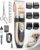oneisall Dog Clippers Grooming Kit for Dogs Cats Pets | Low Noise, Rechargeable Cordless, Long Battery Life, Simple for Beginners, 6 Guide Combs, Removable & Rinsable Blade