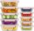 Dealusy 10 Sets 36 oz & 12 oz Glass Food Storage Containers with lids, Pink