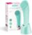 PRITECH Silicone Face Scrubber, Rechargeable Facial Cleansing Brush with Heat Massage End, Vibrating Exfoliator Scrubber for Deep Cleaning, Waterproof Face Brush for Women and Men (Green)