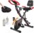 PLENY Folding Exercise Bike, 5 IN 1 Indoor Stationary Bikes for Home | Workout Bike with 6.6 LBS Flywheel, 16-Level Adjustable Magnetic Resistance, 330LB Weight Capacity, Back Support Cushion