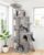 Globlazer Heavy Duty Cat Tree, 70 inch Sturdy Cat Tree for Indoor Cats Extra Large Cat Tower with Scratching Post, Hammock, Cat Condo for Adult Cats Kittens, F70 Pro, Light Grey
