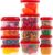 IRIS USA 24 PC Food Containers With Lids, Microwave/Dishwasher Safe