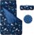 beeweed Toddler Nap Mat, Rollup Design Kid Sleeping Mat with Removable Pillow & Minky Blanket, Toddler Sleeping Bag for Daycare Preschool Travel Camping