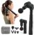 3-in-1 Foldable Massage Gun Deep Tissue with Extension Handle | Back Massager for Pain Relief, 5 Adjustable Angles, Deep Tissue Massage Gun for Back, 10mm Percussion Muscle Gun with Case
