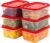 IRIS USA 12 PC Food Containers with Lids, Microwave/Dishwasher Safe