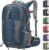 Maelstrom 40L Hiking Backpack, Lightweight Camping Daypack with Rain Cover | Water-Resistant Rip-Stop Nylon, Wet/Dry Separation, Multi-Pockets, Survival Whistle. Ideal For Men, Women, Travel, Trekking