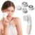 Vanity Planet Raedia Facial Cleansing Brush – Electric Facial Cleansing Brush with 4 Exfoliating Brush Heads – Waterproof, Handheld, Lightweight for Face Scrubber and Exfoliating Face – Warm Grey